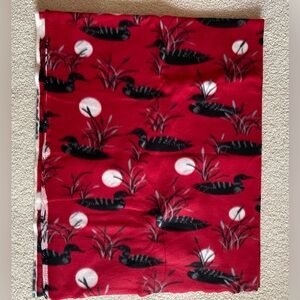 NEW Baum Textiles Winterfleece Fabric, 2 yards, Loons